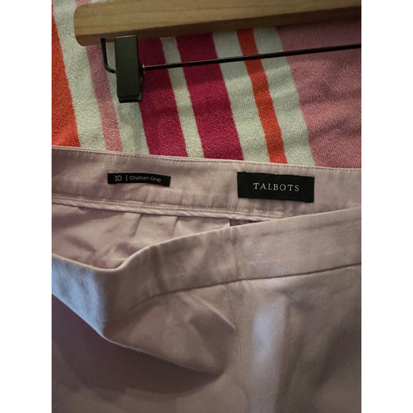 Women's Talbots Chatham Crop Pants Size 10 Lavender Scalloped Hem - Picture 5 of 7